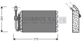 Evaporador 70-BWV002 - BATERIA EVAPORADORA BMW SERIE 3  E-36