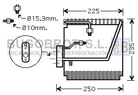 Evaporador 70-HDV198 - EVAPORADOR HONDA CIVIC V / CR V (80215ST3G01)