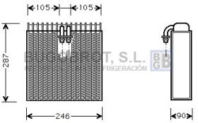 Evaporador 70-KT5031 - EVAPORADOR KUBOTA (1474812)