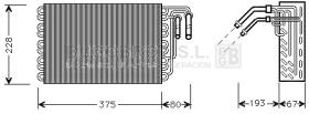 Evaporador 70-MSV020 - BATERIA EVAPORADORA  MB. VITO  BM638