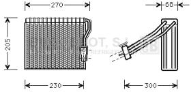 Evaporador 70-MSV051 - BATERIA EVAPORADORA MB W168 CLASE A