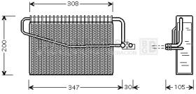 Evaporador 70-MSV455 - BATERIA EVAPORADORA MB. B- CLASS / C- CLASS 180