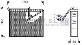 Evaporador 70-OLV372 - BATERIA EVAPORADORA OPEL ASTRA G