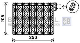 Evaporador 70-PEV352 - BATERIA EVAPORADORA PEUGEOT 307  (6450JA)