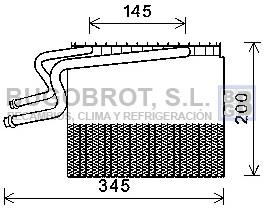 Evaporador 70-RTV465 - BATERIA EVAPORADORA RENAULT KANGOO (7701208227)