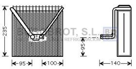 Evaporador 70-SAV011 - BATERIA EVAPORADORA IBIZA III/CORDOBA/FABIA/POLO (6Q0520103)