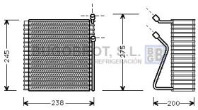 Evaporador 70-VOV091 - BATERIA EVAPORADORA VOLVO 850  '94