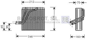 Evaporador 70-VWV030 - BATERIA EVAPORADORA  GOLF IV/LUPO