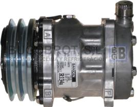 Compresor estándar 50-9173 - COMP. SANDEN SD507 A2 125MM. 12V VERTICAL CONO