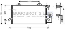 Condensador 62-AI5118 - CONDENSADOR 1.9 TD R 134/1.9 TDI R 134 AUDI 80 IV/A6 I