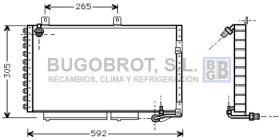 Condensador 62-AI5184 - CONDENSADOR 5 CYL/2.2 I TURBO AUDI 100 III / 100 III QUATTRO