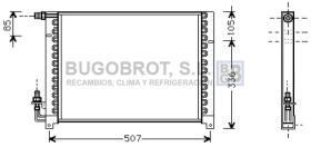 Condensador 62-AL5061 - CONDENSADOR R 12/R 134 ALFA ROMEO 164