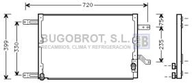 Condensador 62-AL5080 - CONDENSADOR 2.5 I - 24V./3.0 I - 24V. ALFA ROMEO 166