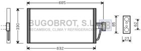 Condensador 62-BW5254 - CONDENSADOR 2.5 DIESEL/3.0 D - 24V. BMW 5 SERIE E39 / 7 SERI