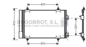 Condensador 62-CN5283 - CONDENSADOR CITROEN C4 DS4 DS5