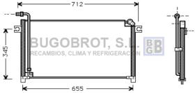 Condensador 62-DN5184 - CONDENSADOR ALL NISSAN KING CAB D21/TERRANO I WD21