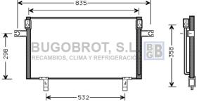 Condensador 62-DN5195 - CONDENSADOR 2.4 I - 12V. NISSAN TERRANO II R20