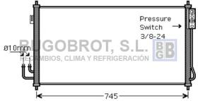 Condensador 62-DN5325 - CONDENSADOR 3.5 I - 24V. NISSAN MURANO Z50