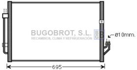 Condensador 62-DN5331 - CONDENSADOR 3.5 I - 24V. NISSAN MURANO Z51