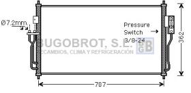 Condensador 62-DN5382 - CONDENSADOR NISSAN ALMERA