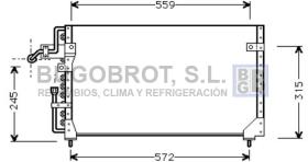 Condensador 62-FD5233 - CONDENSADOR 2.0/2.2/2.5/3.0 I - 16V. DOHC FORD PROBE