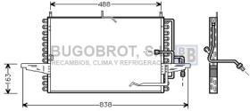 Condensador 62-FD5253 - CONDENSADOR 1.1/1.6/1.6 I/1.8/1.8 I/TD/2.0 I FORD SIERRA III