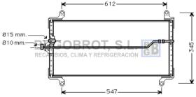 Condensador 62-FT5174 - CONDENSADOR 1.8 I - 16V. FIAT BARCHETTA