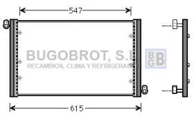 Condensador 62-FT5402 - CONDENSADOR FIAT BRAVO BRAVA