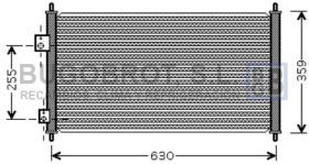 Condensador 62-HD5165 - CONDENSADOR 1.4 I - 16V./1.6 I - 16V. VTEC HONDA CIVIC VI