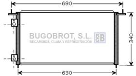 Condensador 62-HD5210 - CONDENSADOR 2.0 I - 16V. TYPE R HONDA CIVIC VI