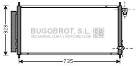 Condensador 62-HD5222 - CONDENSADOR 1.2 I - 8V./1.3 I - 8V. HONDA JAZZ