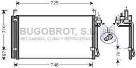 Condensador 62-HY5072 - CONDENSADOR 9 PERSONEN HYUNDAI TRAJET