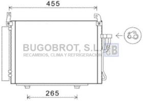 Condensador 62-HY5245 - CONDENSADOR 1.1 I - 12V./1.2 I - 16V. HYUNDAI I10