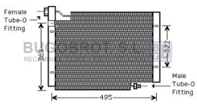 Condensador 62-JE5004 - CONDENSADOR 2.1 TD/2.5/4.0 CHRYSLER / JEEP CHEROKEE/COMANCHE