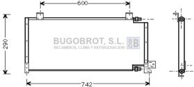 Condensador 62-JE5021 - CONDENSADOR 4.0 RHD/5.2 RHD CHRYSLER / JEEP CHEROKEE