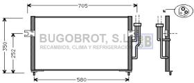 Condensador 62-MT5100 - CONDENSADOR 1.6I/1.8 - 16V./1.3 - 12V. MITSUBISHI CARISMA/SP