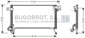 Condensador 62-MT5144 - CONDENSADOR 2.8 TD INTERCOOLER MITSUBISHI PAJERO II