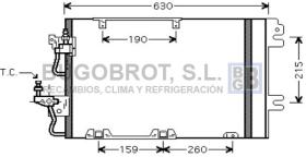 Condensador 62-OL5367 - CONDENSADOR 1.2 I/1.6I/1.8I - 16V./2.2 I - 16V. DGI OPEL AST