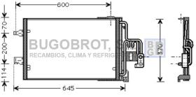 Condensador 62-OL5385 - CONDENSADOR 1.0 I - 12V./1.2I/1.4I/1.8I - 16V. OPEL CORSA C/