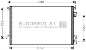 Condensador 62-OL5457 - CONDENSADOR 2.0 I - 16V. TURBO OPEL SIGNUM/VECTRA C