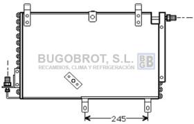 Condensador 62-PE5157 - CONDENSADOR 2.2 TURBO PEUGEOT 505