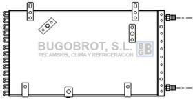 Condensador 62-PE5160 - CONDENSADOR 2.3 GLD / GRD / SRD PEUGEOT 504