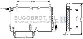 Condensador 62-PE5166 - CONDENSADOR 2.2 TURBO PEUGEOT 505