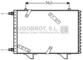 Condensador 62-PE5167 - CONDENSADOR 1.8 GL/2.0 GL / SR / 2.0/2.2 TI / STI PEUGEOT 50