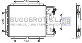 Condensador 62-RT5187 - CONDENSADOR ALL R 12 RENAULT CLIO I/EXPRESS II/EXTRA II/RAPI