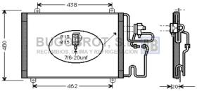 Condensador 62-RT5192 - CONDENSADOR 2.1/2.5 TD R 134 A RENAULT SAFRANE I