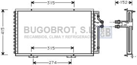 Condensador 62-RT5214 - CONDENSADOR 2.0I/2.2I ( R 12 )/2.1 TD (R12) RENAULT ESPACE I