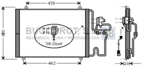 Condensador 62-RT5219 - CONDENSADOR PETROL R 134 A RENAULT SAFRANE I