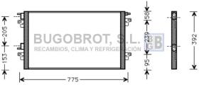 Condensador 62-RT5280 - CONDENSADOR ALL RENAULT LAGUNA II/VEL SATIS