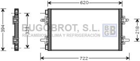 Condensador 62-RT5294 - CONDENSADOR 2.0 I - 16V./2.2 DCI RENAULT AVANTIME/ESPACE III